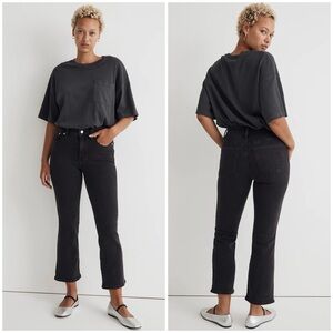 NWT MADEWELL Curvy Kick Out Crop Jean Starkey Wash